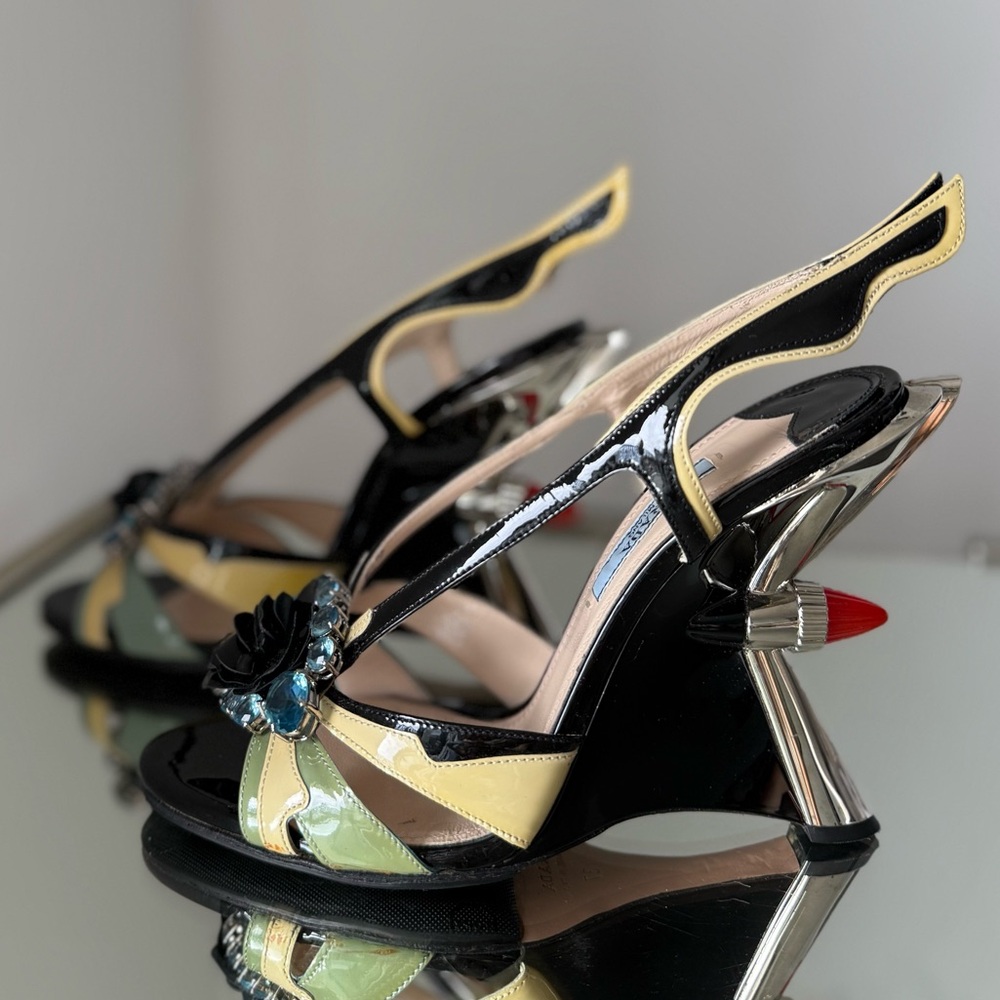 Like new Prada Cadillac Rod Heels Hot Rod Flame 37 - Picture 4 of 17